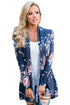 Sexy Navy Floral Print Lightweight Cardigan